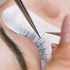 Tweezers used to seperate the lashes during a cosmetic procedure